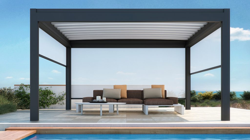 Pergola autoportante con telo in pvc Nomo  