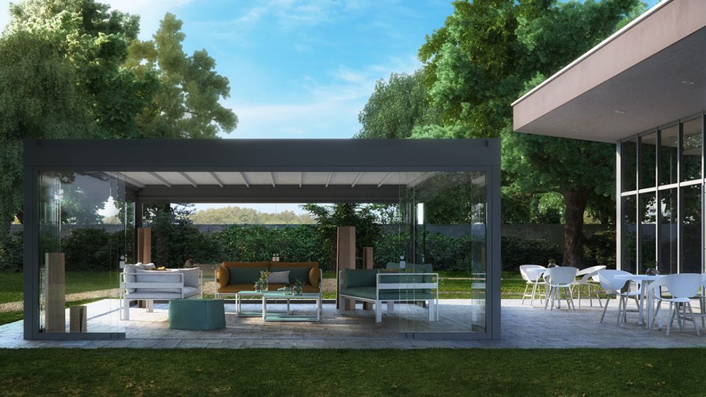 Pergola autoportante con telo in pvc Rialto   