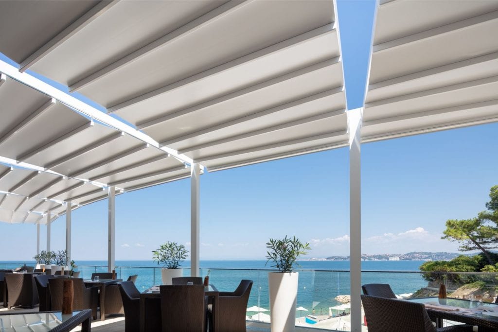 Pergola Phoenix con copertura con telo in PVC